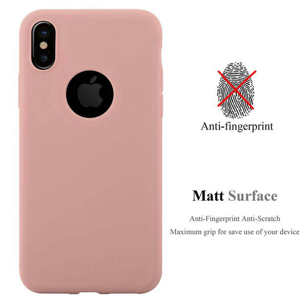 Cadorabo Hoesje geschikt voor Apple iPhone XS MAX in CANDY ROZE - Beschermhoes TPU silicone Case Cover