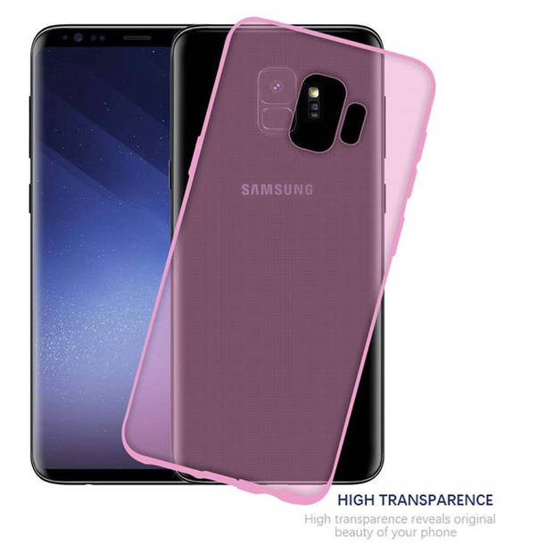 Cadorabo Hoesje geschikt voor Samsung Galaxy S9 in TRANSPARANT ROZE - Beschermhoes Cover gemaakt van TPU Silicone Case