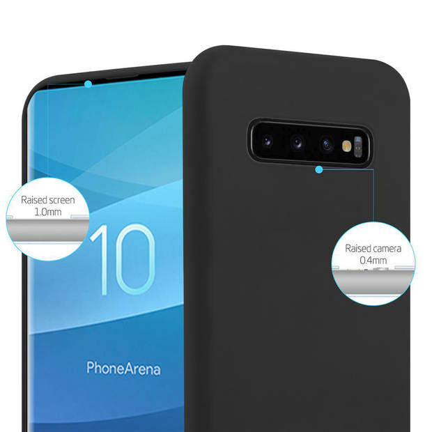 Cadorabo Hoesje geschikt voor Samsung Galaxy S10 PLUS in CANDY ZWART - Beschermhoes TPU silicone Case Cover