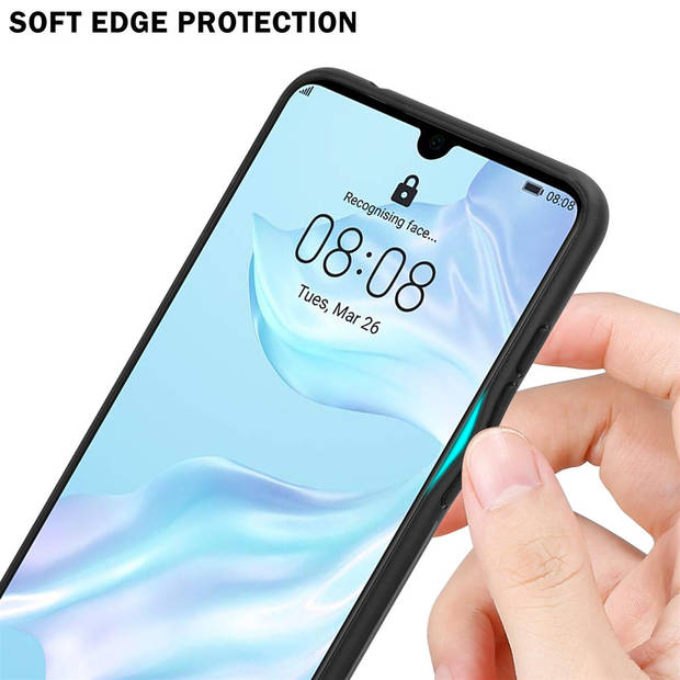 Cadorabo Hoesje geschikt voor Huawei P30 in GEEL - ROZE - Tweekleurige beschermhoes TPU-silicone Case Cover
