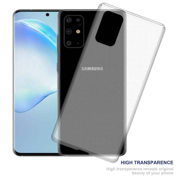 Cadorabo Hoesje geschikt voor Samsung Galaxy S20 PLUS in VOLLEDIG TRANSPARANT - Beschermhoes Cover gemaakt van TPU