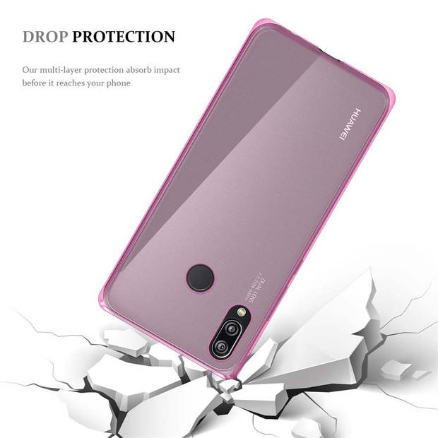 Cadorabo Hoesje geschikt voor Huawei P20 LITE 2018 / NOVA 3E in TRANSPARANT ROZE - Beschermhoes Cover gemaakt van TPU