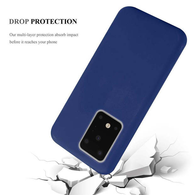 Cadorabo Hoesje geschikt voor Samsung Galaxy S20 ULTRA in CANDY DONKER BLAUW - Beschermhoes TPU silicone Case Cover