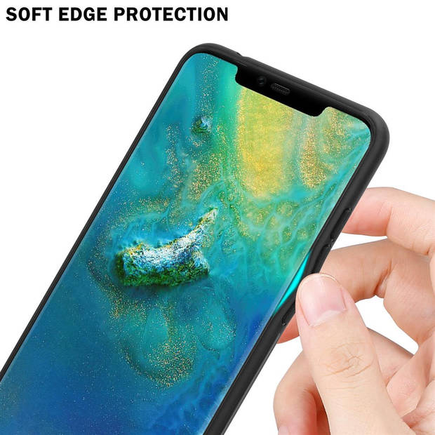 Cadorabo Hoesje geschikt voor Huawei MATE 20 PRO in PAARS - ROOD - Tweekleurige beschermhoes TPU-silicone Case Cover