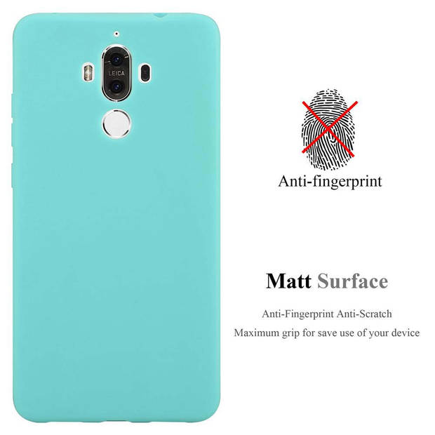 Cadorabo Hoesje geschikt voor Huawei MATE 9 in CANDY BLAUW - Beschermhoes TPU silicone Case Cover