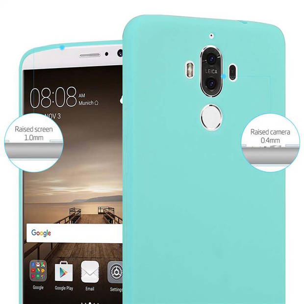 Cadorabo Hoesje geschikt voor Huawei MATE 9 in CANDY BLAUW - Beschermhoes TPU silicone Case Cover