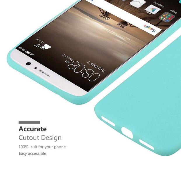 Cadorabo Hoesje geschikt voor Huawei MATE 9 in CANDY BLAUW - Beschermhoes TPU silicone Case Cover