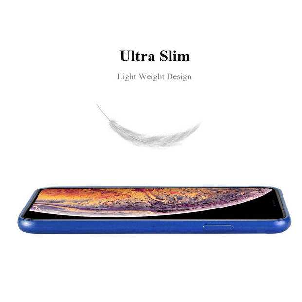 Cadorabo Hoesje geschikt voor Apple iPhone XS MAX in BLAUW - Beschermhoes TPU silicone Case Cover Brushed