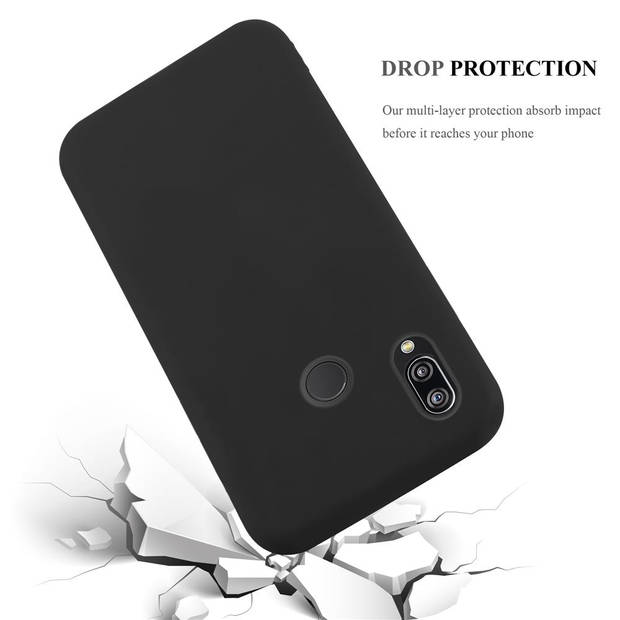 Cadorabo Hoesje geschikt voor Huawei P20 LITE 2018 / NOVA 3E in CANDY ZWART - Beschermhoes TPU silicone Case Cover