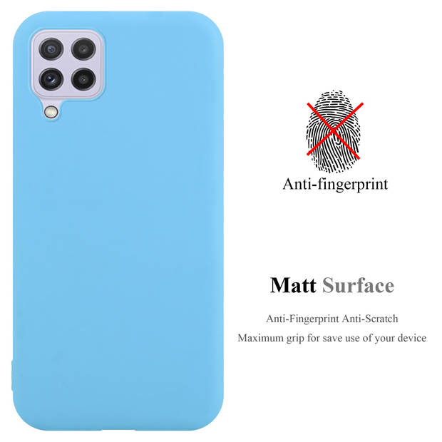 Cadorabo Hoesje geschikt voor Samsung Galaxy A22 4G / M22 / M32 4G in CANDY BLAUW - Beschermhoes TPU silicone Case Cover