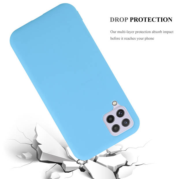 Cadorabo Hoesje geschikt voor Samsung Galaxy A22 4G / M22 / M32 4G in CANDY BLAUW - Beschermhoes TPU silicone Case Cover