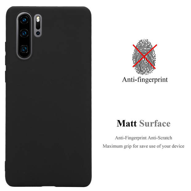 Cadorabo Hoesje geschikt voor Huawei P30 PRO in CANDY ZWART - Beschermhoes TPU silicone Case Cover