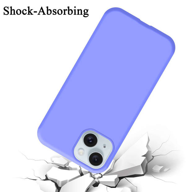 Cadorabo Hoesje geschikt voor Apple iPhone 15 Case in LIQUID LICHT PAARS - Beschermhoes TPU silicone Cover