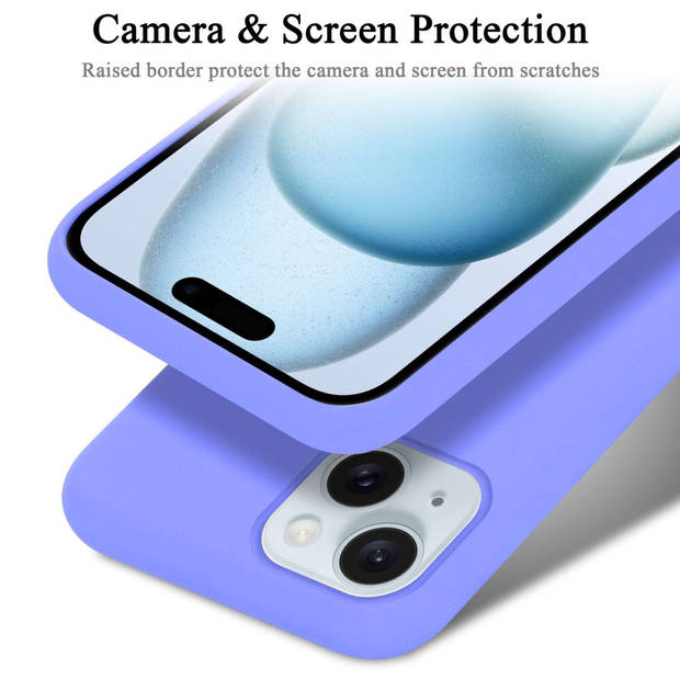 Cadorabo Hoesje geschikt voor Apple iPhone 15 Case in LIQUID LICHT PAARS - Beschermhoes TPU silicone Cover