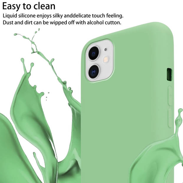 Cadorabo Mobiele telefoon ketting geschikt voor Apple iPhone 11 Hoesje in LIQUID LICHT GROEN - Silicone beschermhoes