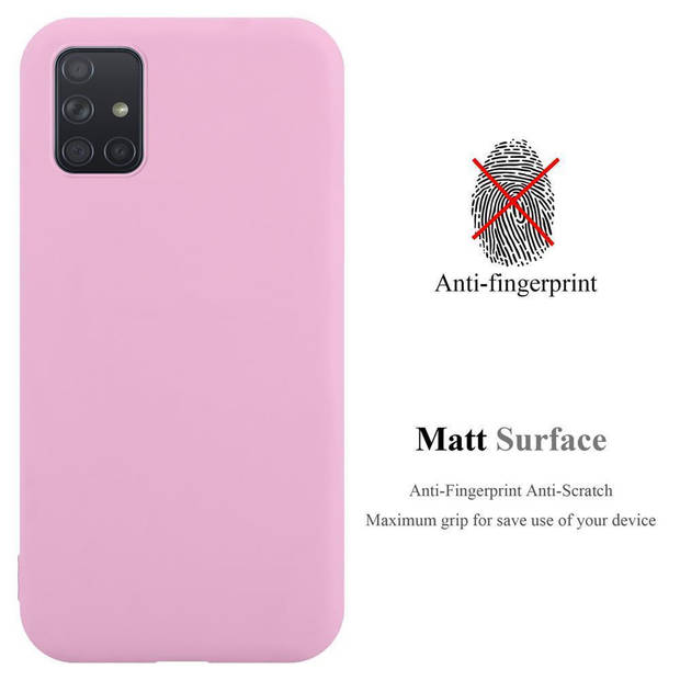 Cadorabo Hoesje geschikt voor Samsung Galaxy A71 4G in CANDY ROZE - Beschermhoes TPU silicone Case Cover