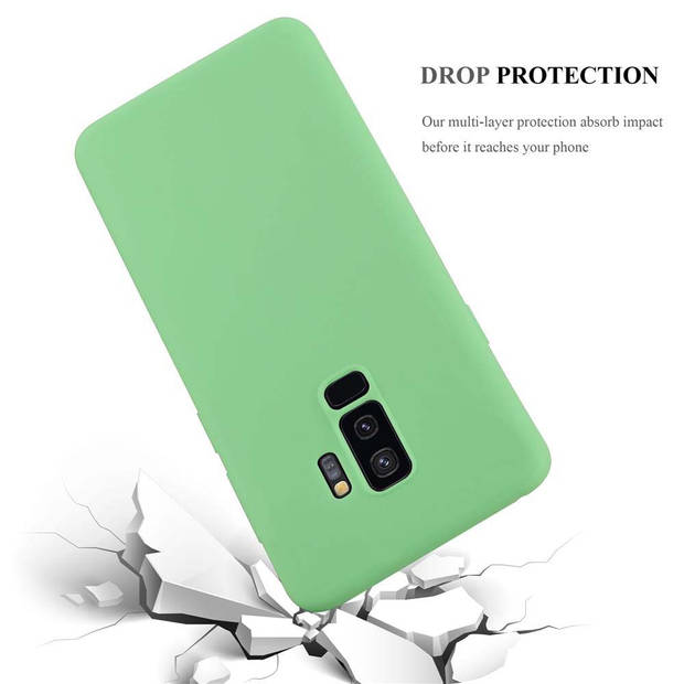Cadorabo Hoesje geschikt voor Samsung Galaxy S9 PLUS in CANDY PASTEL GROEN - Beschermhoes TPU silicone Case Cover