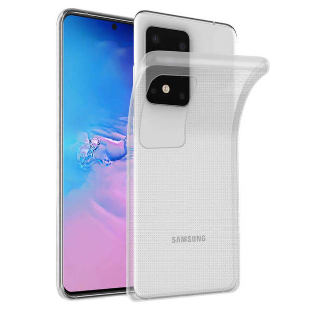 Cadorabo Hoesje geschikt voor Samsung Galaxy S20 ULTRA in VOLLEDIG TRANSPARANT - Beschermhoes Cover gemaakt van TPU