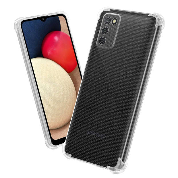 Cadorabo Hoesje geschikt voor Samsung Galaxy A02s in Doorzichtig - Beschermhoes Cover gemaakt van TPU Silicone Case