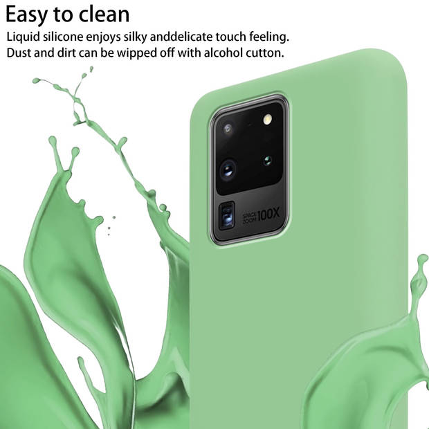 Cadorabo Mobiele telefoon ketting geschikt voor Samsung Galaxy S20 ULTRA Hoesje in LIQUID LICHT GROEN - Silicone