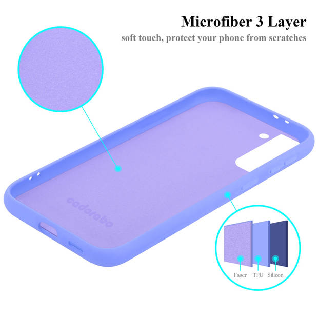 Cadorabo Hoesje geschikt voor Samsung Galaxy S22 PLUS Case in LIQUID LICHT PAARS - Beschermhoes TPU silicone Cover