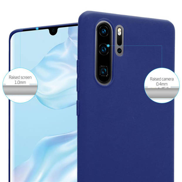 Cadorabo Hoesje geschikt voor Huawei P30 PRO in CANDY DONKER BLAUW - Beschermhoes TPU silicone Case Cover