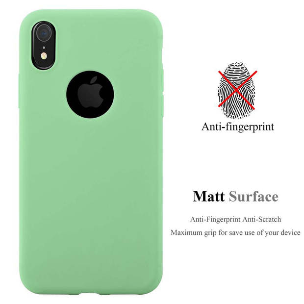 Cadorabo Hoesje geschikt voor Apple iPhone XR in CANDY PASTEL GROEN - Beschermhoes TPU silicone Case Cover