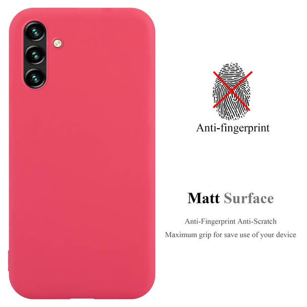 Cadorabo Hoesje geschikt voor Samsung Galaxy A13 5G in CANDY ROOD - Beschermhoes TPU silicone Case Cover