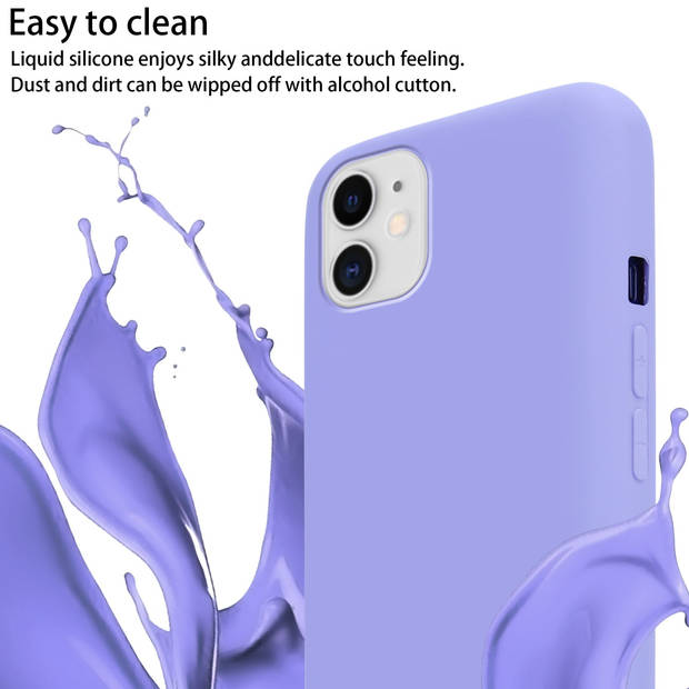 Cadorabo Mobiele telefoon ketting geschikt voor Apple iPhone 11 Hoesje in LIQUID LICHT PAARS - Silicone beschermhoes