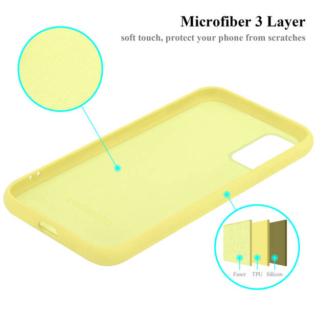 Cadorabo Hoesje geschikt voor Xiaomi RedMi NOTE 10 5G / POCO M3 PRO 5G Case in LIQUID GEEL - Beschermhoes TPU silicone