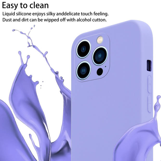 Cadorabo Mobiele telefoon ketting geschikt voor Apple iPhone 13 PRO Hoesje in LIQUID LICHT PAARS - Silicone beschermhoes