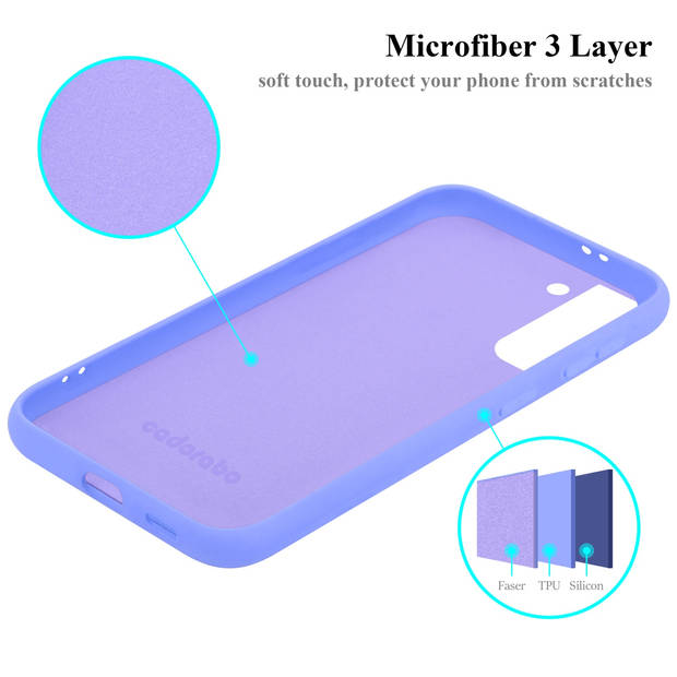 Cadorabo Hoesje geschikt voor Samsung Galaxy S22 Case in LIQUID LICHT PAARS - Beschermhoes TPU silicone Cover