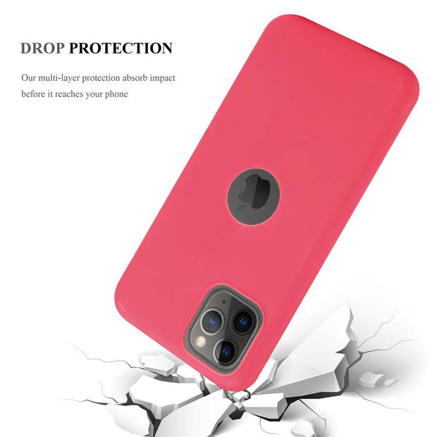 Cadorabo Hoesje geschikt voor Apple iPhone 11 PRO in CANDY ROOD - Beschermhoes TPU silicone Case Cover