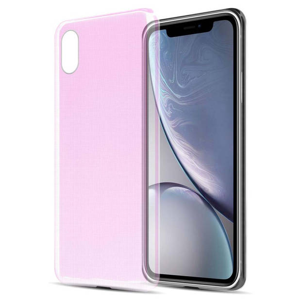 Cadorabo Hoesje geschikt voor Apple iPhone XR in TRANSPARANT ROZE - Beschermhoes Cover gemaakt van TPU Silicone Case