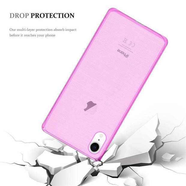 Cadorabo Hoesje geschikt voor Apple iPhone XR in TRANSPARANT ROZE - Beschermhoes Cover gemaakt van TPU Silicone Case