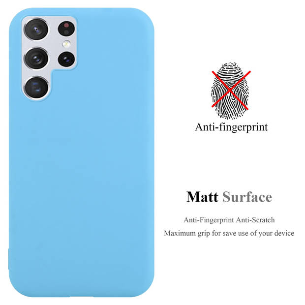 Cadorabo Hoesje geschikt voor Samsung Galaxy S22 ULTRA in CANDY BLAUW - Beschermhoes TPU silicone Case Cover