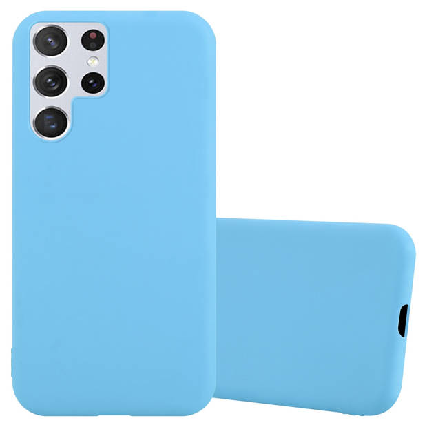 Cadorabo Hoesje geschikt voor Samsung Galaxy S22 ULTRA in CANDY BLAUW - Beschermhoes TPU silicone Case Cover