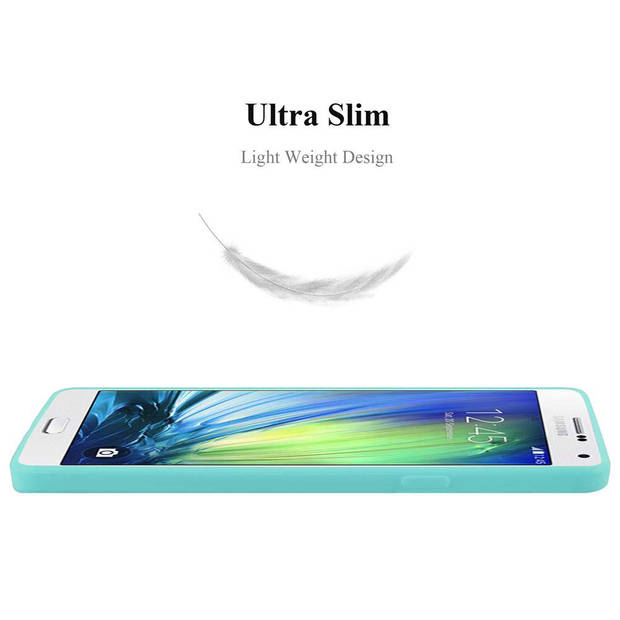Cadorabo Hoesje geschikt voor Samsung Galaxy A7 2015 in CANDY BLAUW - Beschermhoes TPU silicone Case Cover