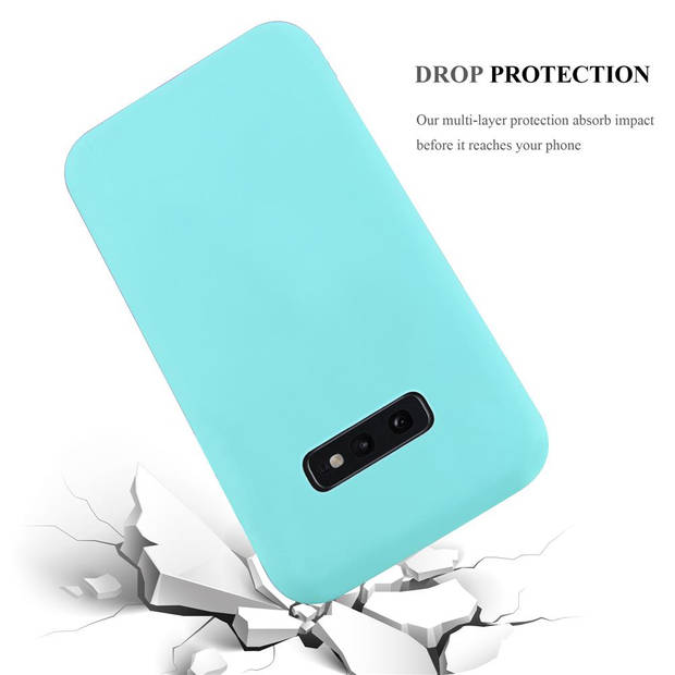 Cadorabo Hoesje geschikt voor Samsung Galaxy S10e in CANDY BLAUW - Beschermhoes TPU silicone Case Cover