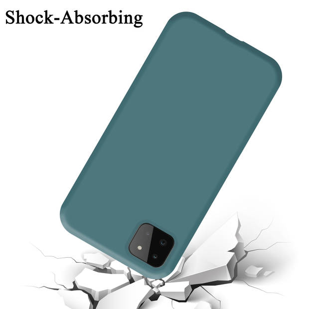 Cadorabo Hoesje geschikt voor Samsung Galaxy A22 5G Case in LIQUID GROEN - Beschermhoes TPU silicone Cover