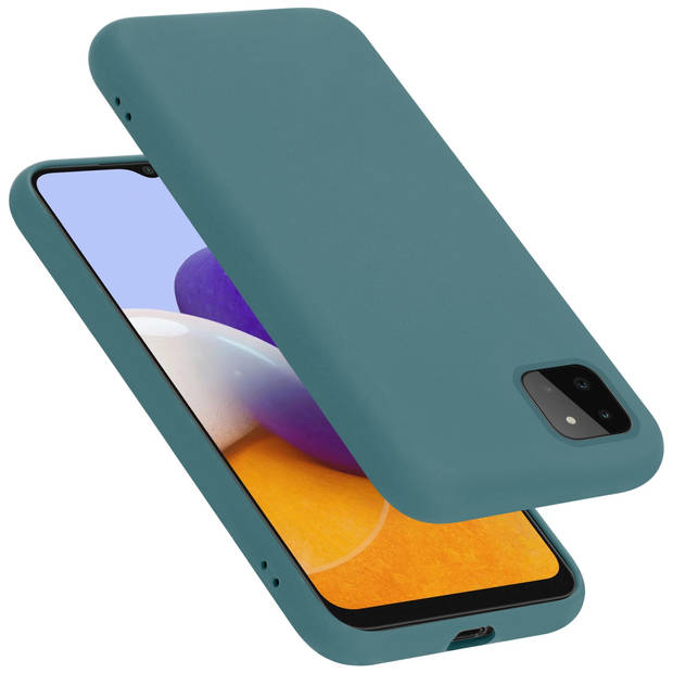 Cadorabo Hoesje geschikt voor Samsung Galaxy A22 5G Case in LIQUID GROEN - Beschermhoes TPU silicone Cover