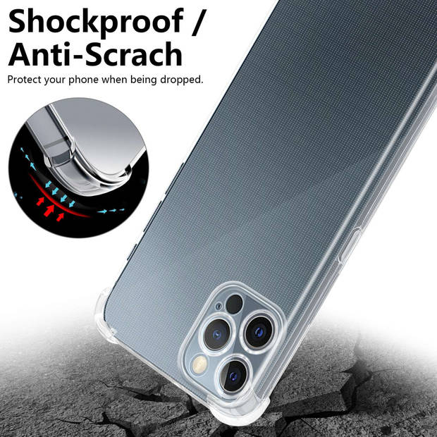 Cadorabo Hoesje geschikt voor Apple iPhone 12 PRO in Doorzichtig - Beschermhoes Cover gemaakt van TPU Silicone Case