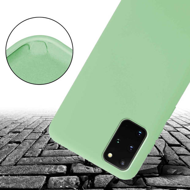 Cadorabo Mobiele telefoon ketting geschikt voor Samsung Galaxy S20 PLUS Hoesje in LIQUID LICHT GROEN - Silicone