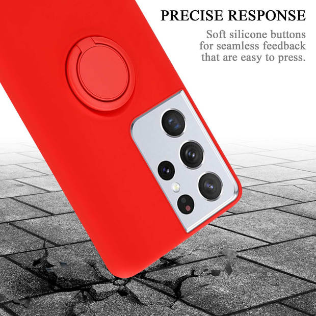 Cadorabo Hoesje geschikt voor Samsung Galaxy S22 ULTRA in LIQUID ROOD - Beschermhoes van TPU silicone Case Cover met