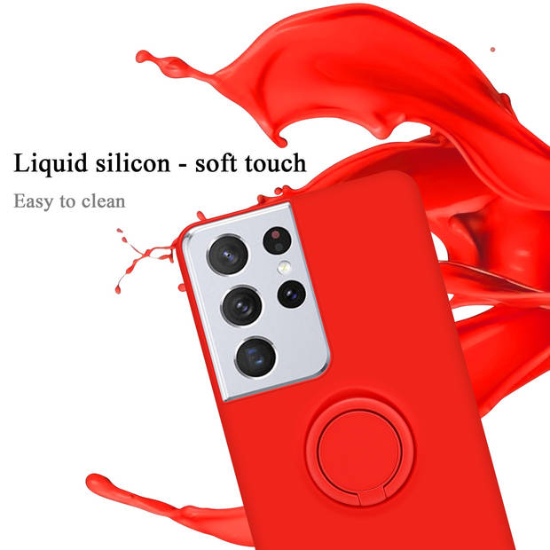 Cadorabo Hoesje geschikt voor Samsung Galaxy S22 ULTRA in LIQUID ROOD - Beschermhoes van TPU silicone Case Cover met