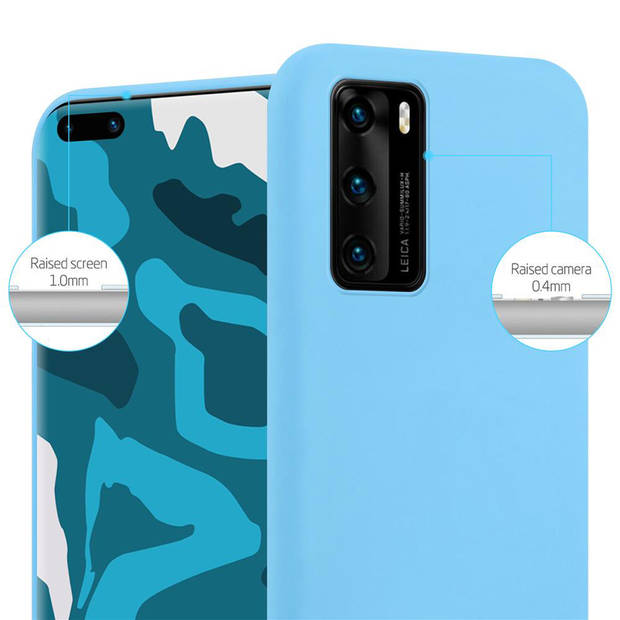 Cadorabo Hoesje geschikt voor Huawei P40 in CANDY BLAUW - Beschermhoes TPU silicone Case Cover