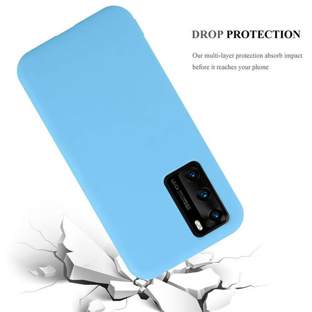 Cadorabo Hoesje geschikt voor Huawei P40 in CANDY BLAUW - Beschermhoes TPU silicone Case Cover