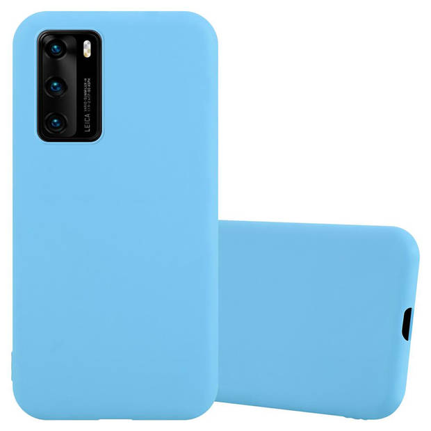 Cadorabo Hoesje geschikt voor Huawei P40 in CANDY BLAUW - Beschermhoes TPU silicone Case Cover