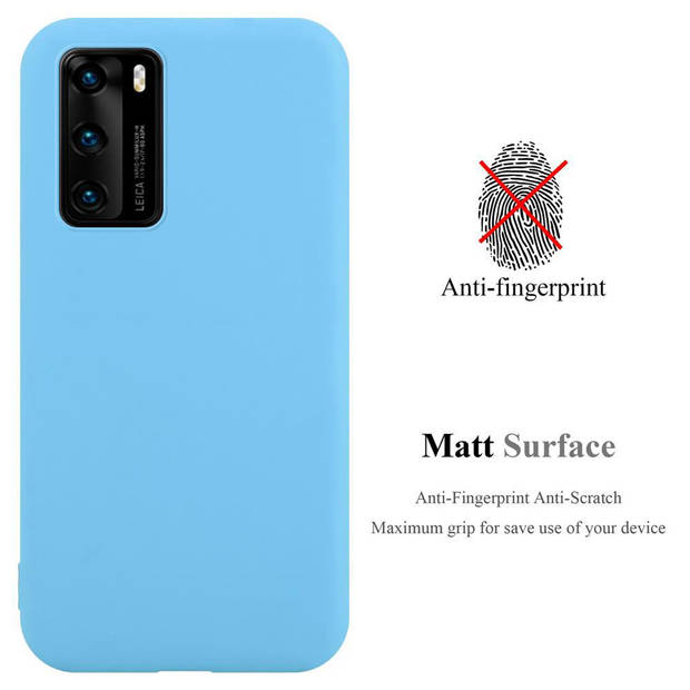 Cadorabo Hoesje geschikt voor Huawei P40 in CANDY BLAUW - Beschermhoes TPU silicone Case Cover