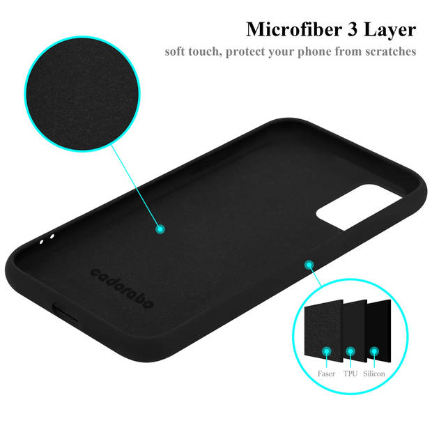 Cadorabo Hoesje geschikt voor Xiaomi RedMi NOTE 10 5G / POCO M3 PRO 5G Case in LIQUID ZWART - Beschermhoes TPU silicone